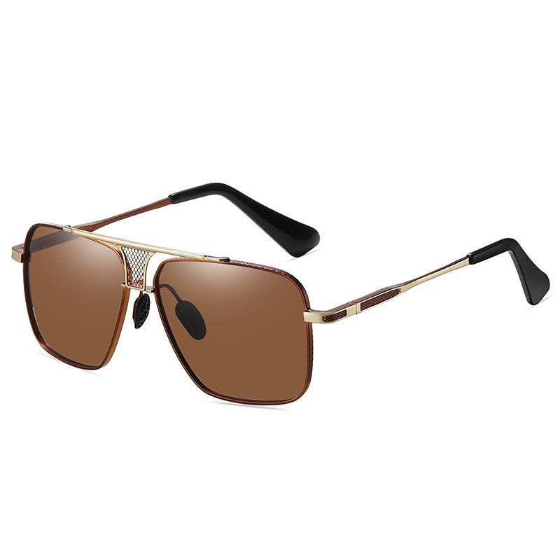 Damen Quadratische Sonnenbrille mit stilvollem Metallrahmen und hochwertigem UV-Schutz Karnz