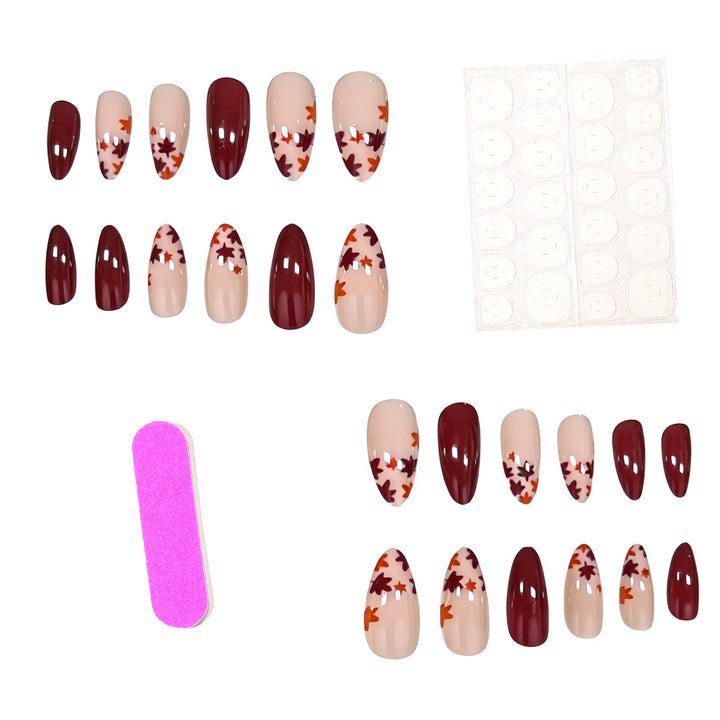 Herbst-inspirierte langanhaltende Nagelkunst Karnz