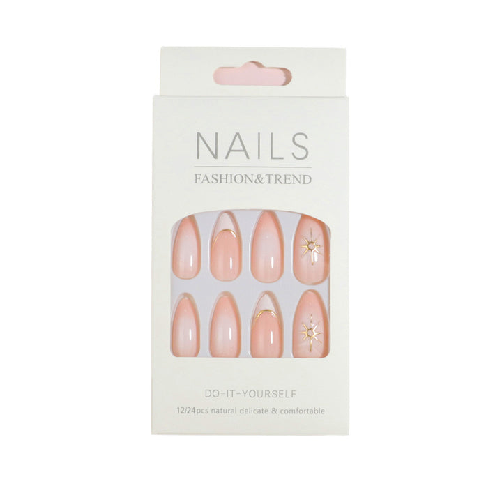 Premium Press-On Nail Set mit dekorativen Akzenten Karnz