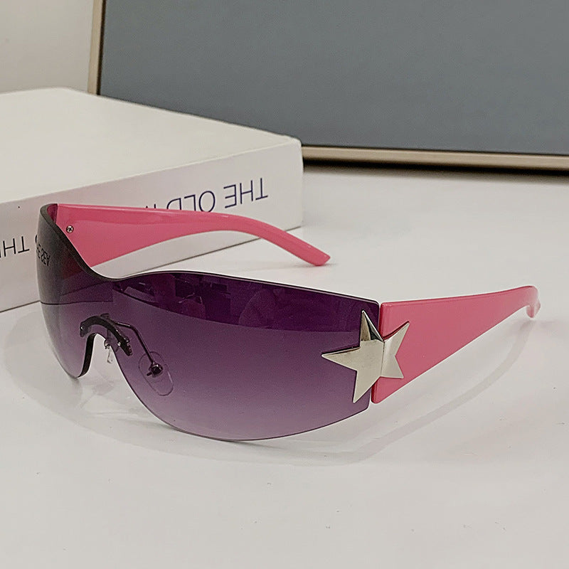 Damen modische Sonnenbrille mit künstlerischem Sternenakzent Karnz