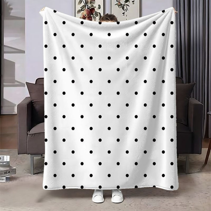 Gemütliche Pünktchen Fleece Wurfdecke