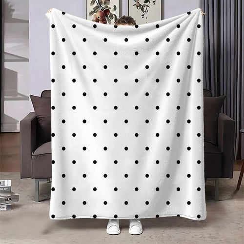 Gemütliche Pünktchen Fleece Wurfdecke