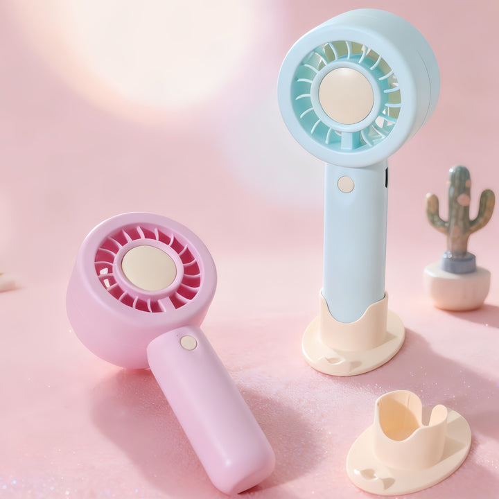 Damen Tragbarer Handventilator mit wiederaufladbarem Akku und kreativem Design Karnz