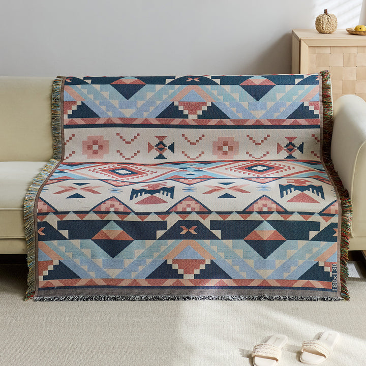 Vintage-Style Dekorative Jacquard-Wurfdecke