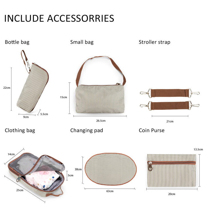 Stilvolle Wickeltasche-Set Karnz