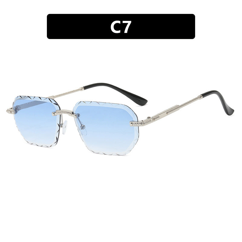 Damen geometrische Sonnenbrille mit verspiegelten Gläsern und robustem Rahmen Karnz