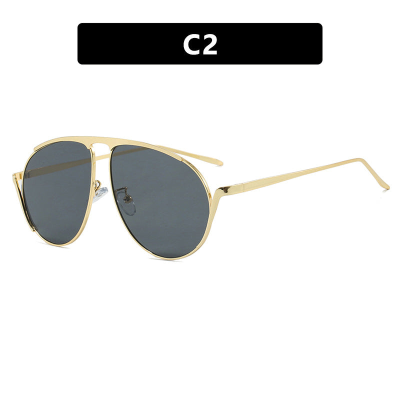 Damen modische Piloten-Sonnenbrille mit polarisierten Gläsern und elegantem Metallrahmen Karnz