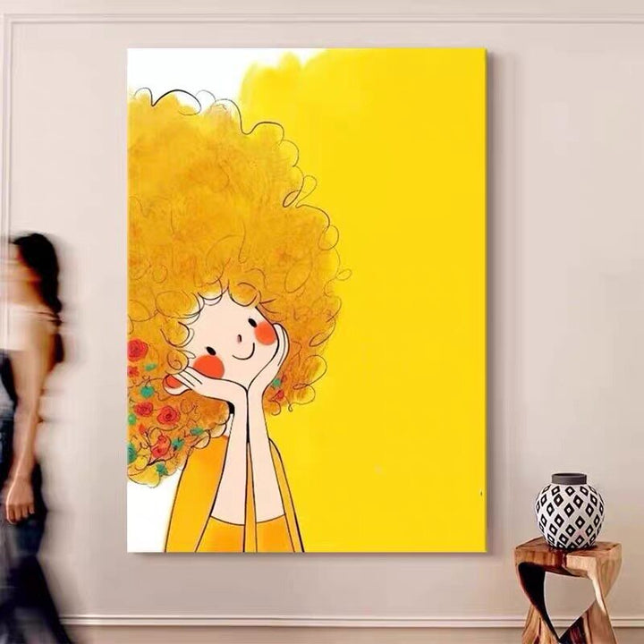 Verspieltes Kaninchen und Kind Leinwandkunst