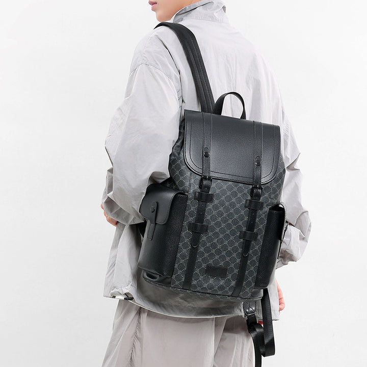 Multi-Fach Leder Rucksack