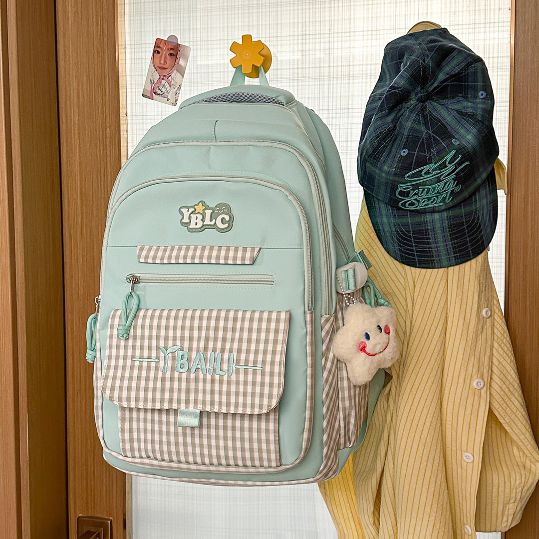 Stylische Karierte Rucksack Karnz