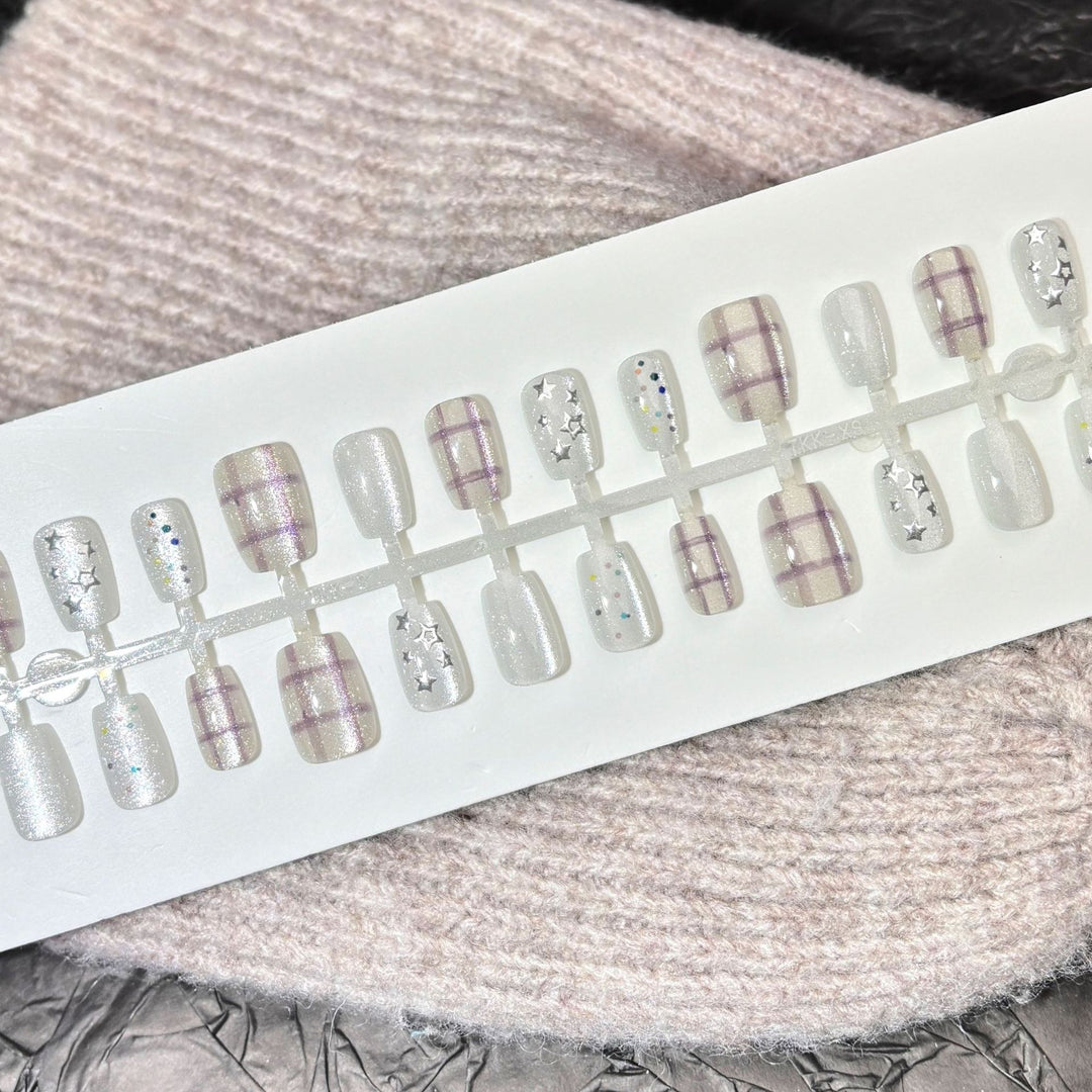 Glamorous Star-Design Press-On Nagelkunst Set