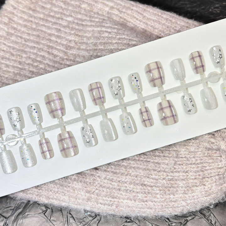 Glamorous Star-Design Press-On Nagelkunst Set
