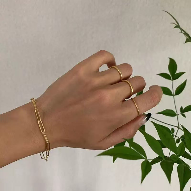 Minimalistische Gliederkettenarmband Karnz