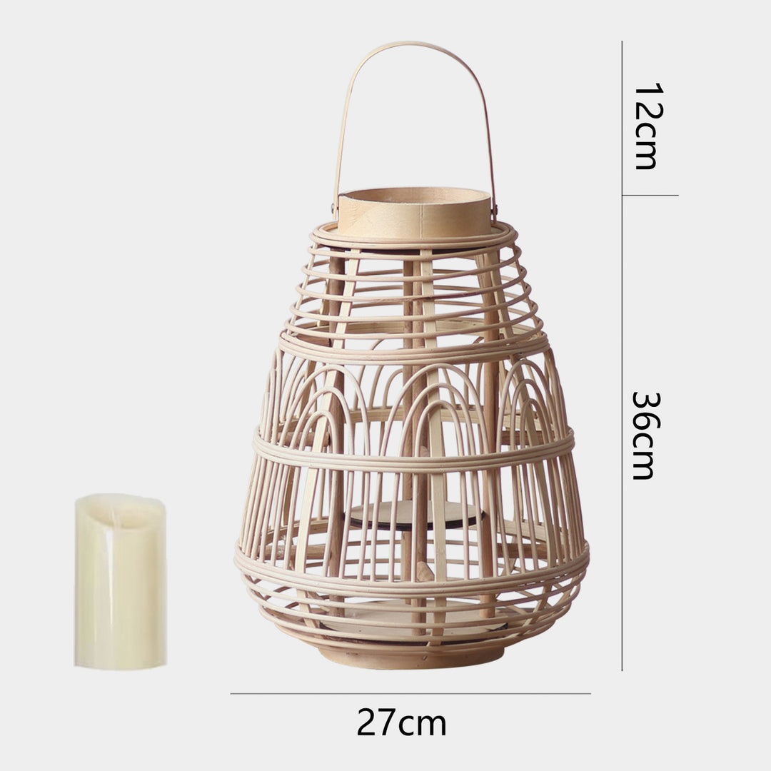 Handgefertigte Rattan-Laterne Karnz