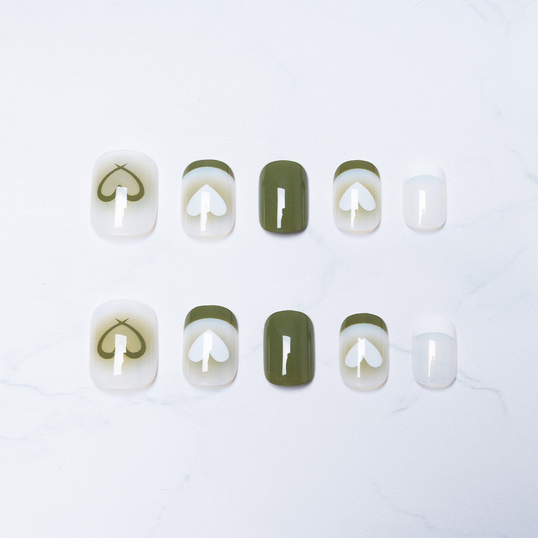Künstlerisch Herz-Design Druckplattennägel