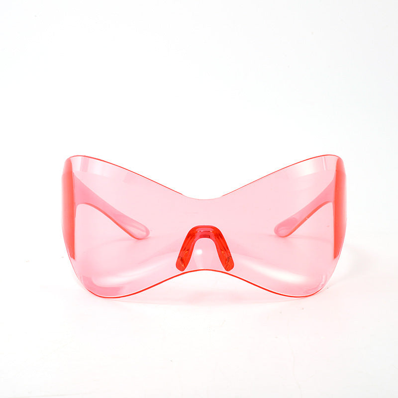 Damen futuristische Wellen-Sonnenbrille Karnz