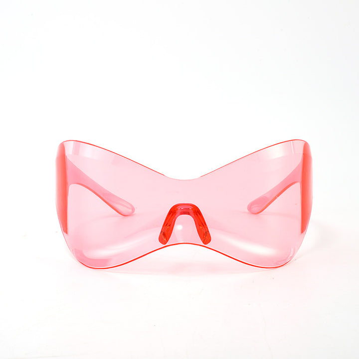 Damen futuristische Wellen-Sonnenbrille Karnz