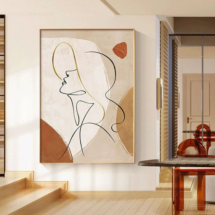 Linienkunst Leinwand Wanddruck