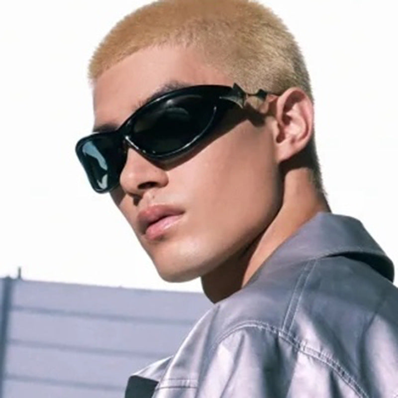 Damen Sonnenbrille im eleganten Retro-Stil mit auffälligen Gläsern Karnz