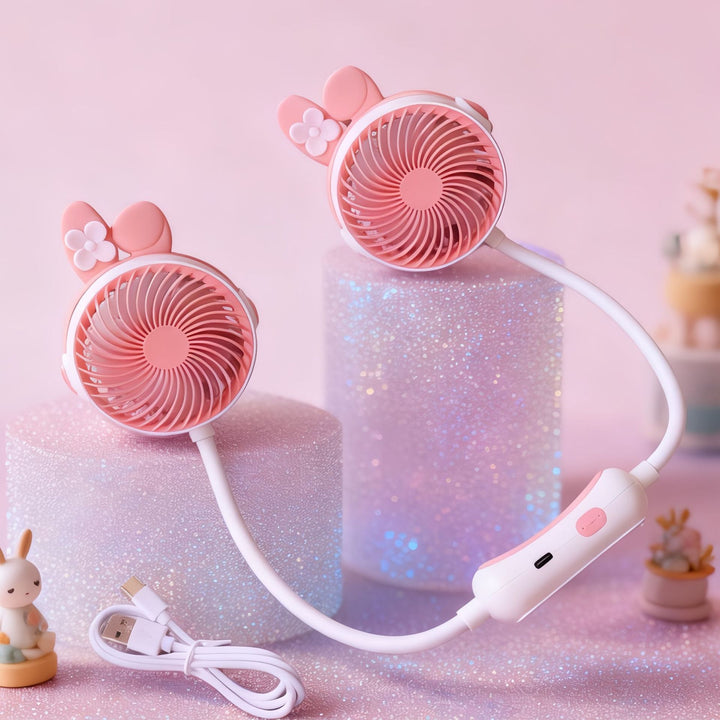 Unisex Tragbarer Doppelventilator Karnz