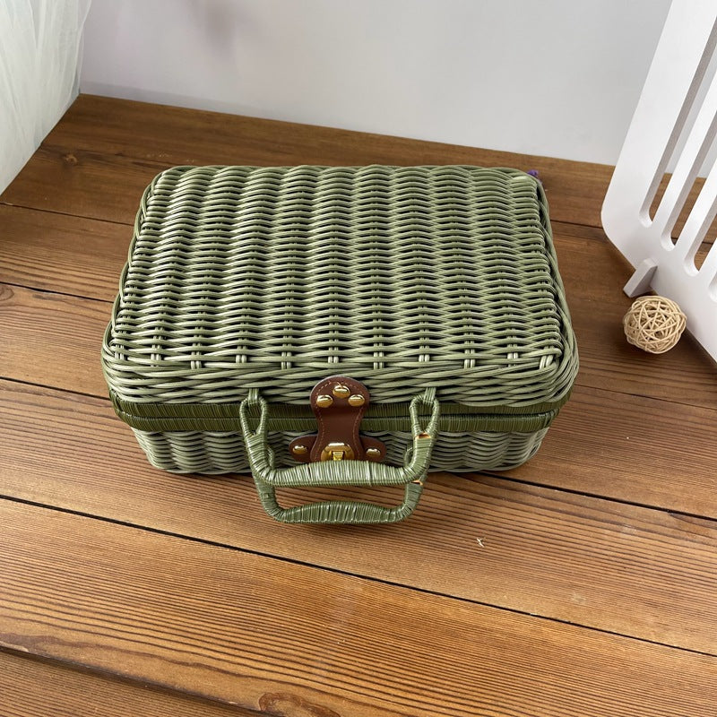 Damen Rattan Handtasche Karnz