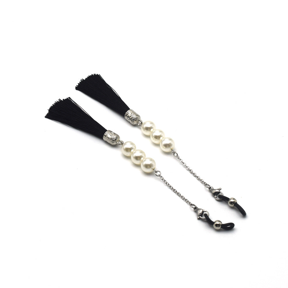 Eleganter Quaste Perlen Brillenhalter Karnz