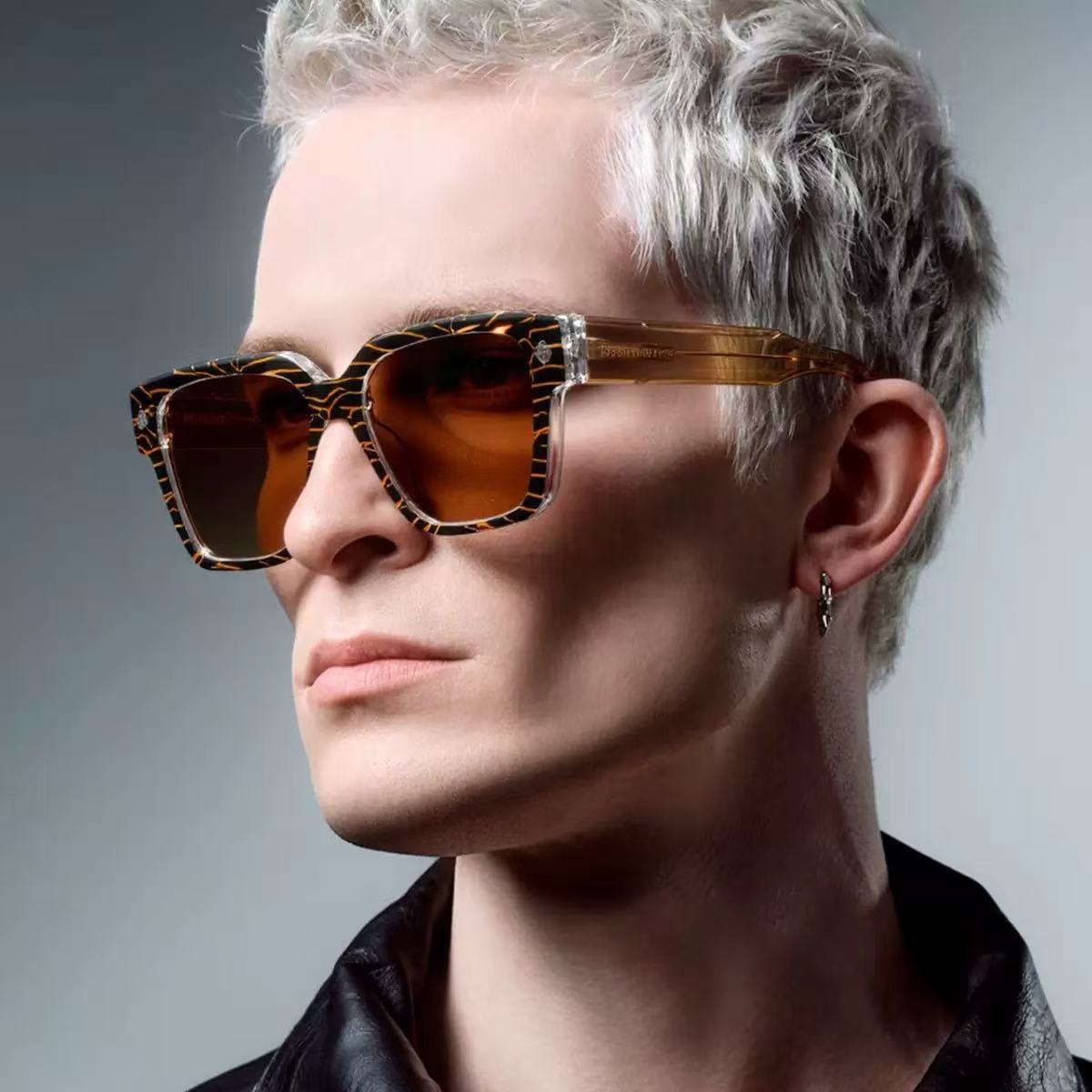 Damen Stylische Sonnenbrille mit markanter quadratischer Fassung Karnz
