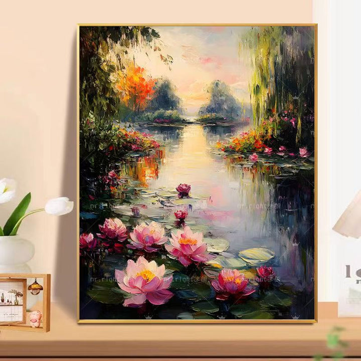 Florale Landschaft Ölgemälde Wandkunst Karnz