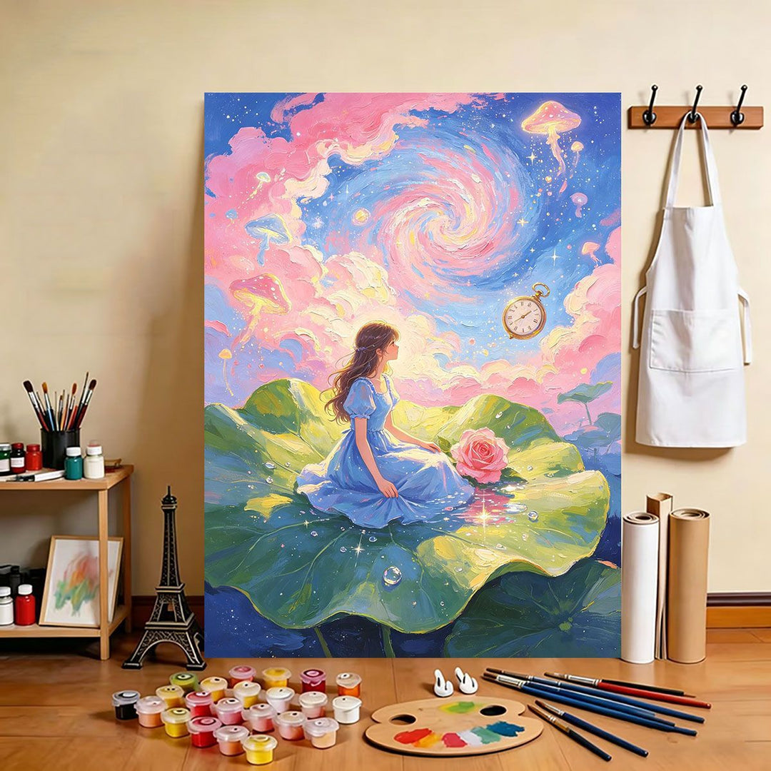 Traumhafte himmlische Malerei Leinwand Kunst Karnz
