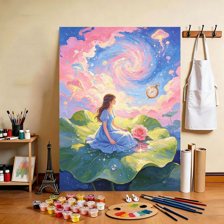 Traumhafte himmlische Malerei Leinwand Kunst Karnz