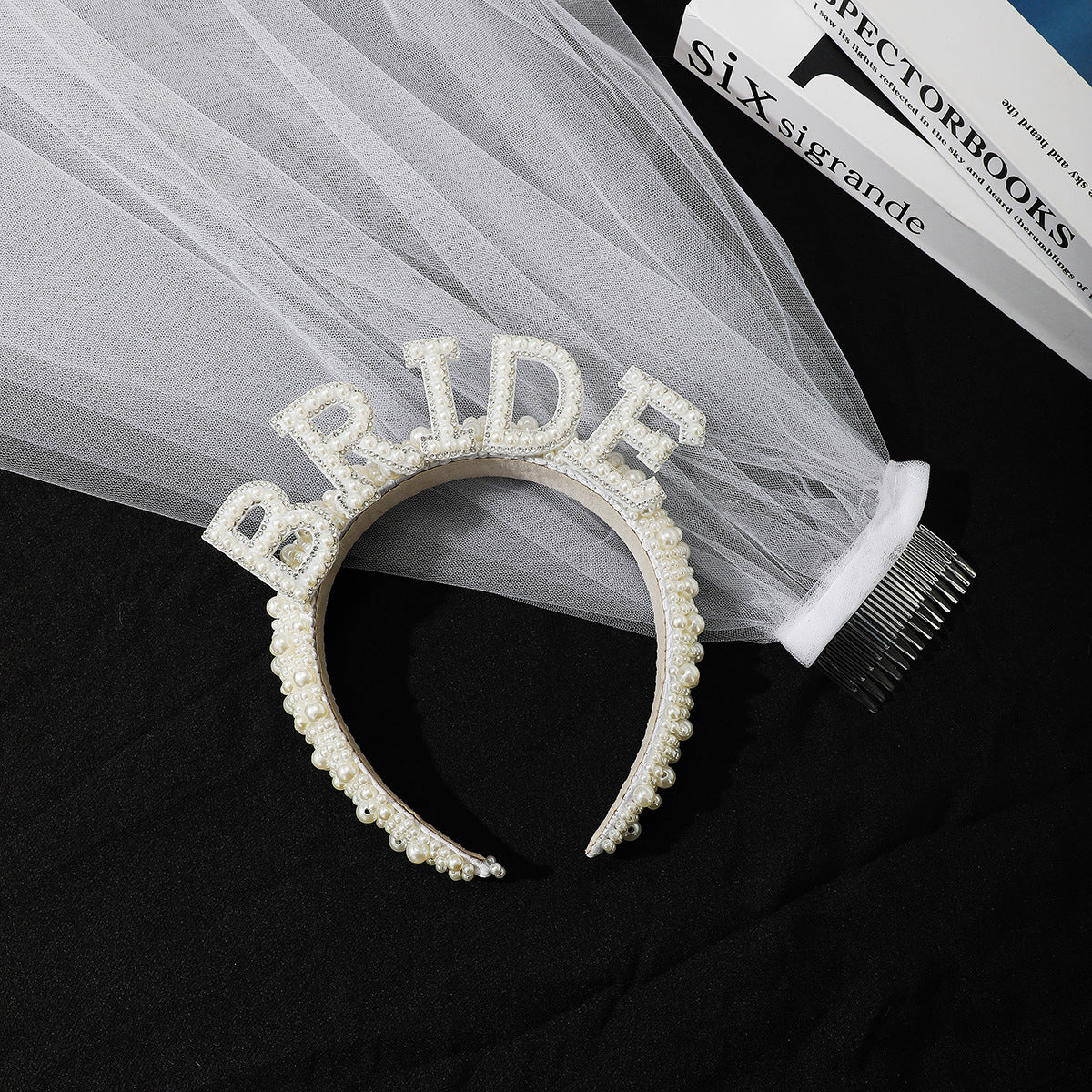 Damen Braut-Satinband mit funkelnden Kristallen Karnz