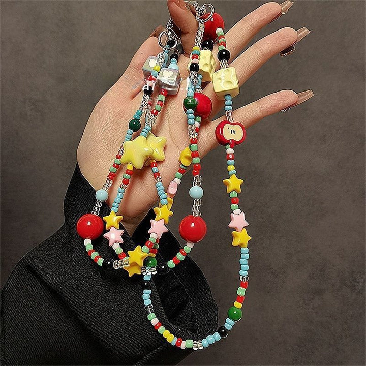 Farbenfrohes Perlen-Handyhalsband Karnz 1790135533