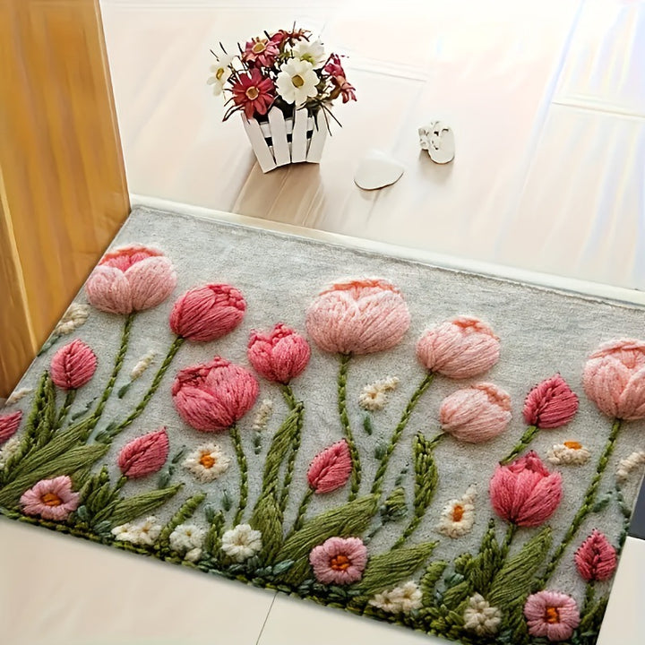 Künstlerisches Florales Design Fußmatte
