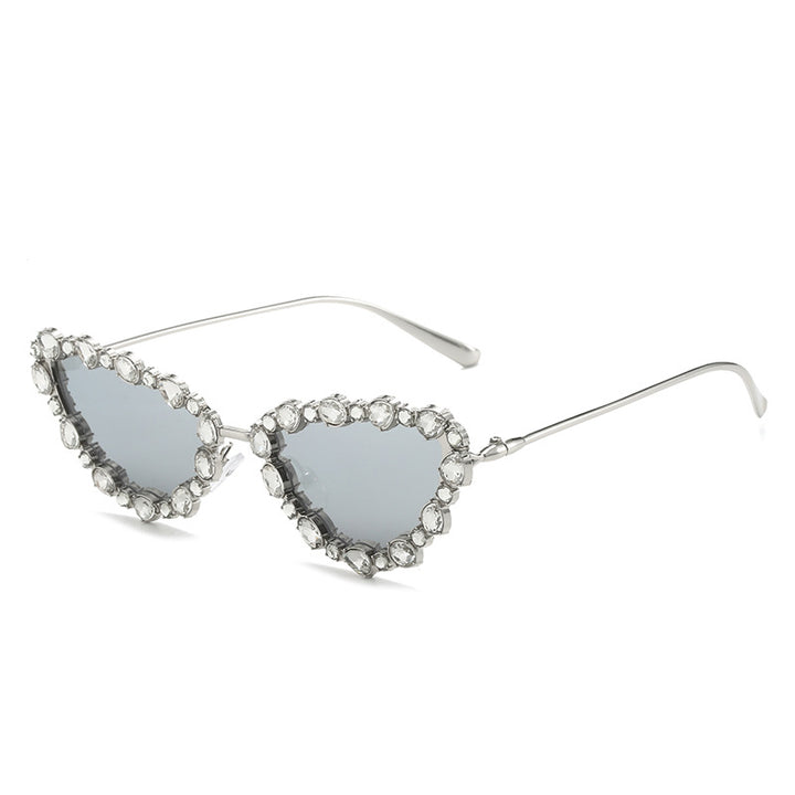 Herzförmige mit Strass verzierten Sonnenbrille Karnz