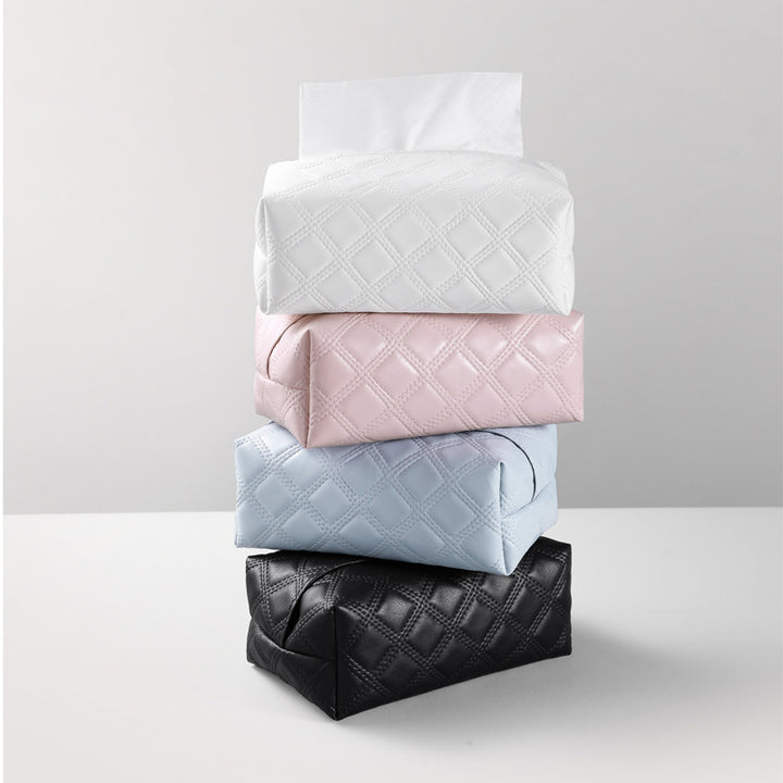 Elegante gesteppte Taschentuchbox-Abdeckung