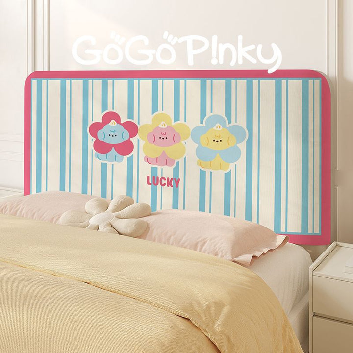 Padded Decorative Cupcake Headboard Cover with Scalloped Frame and Soft Upholstery