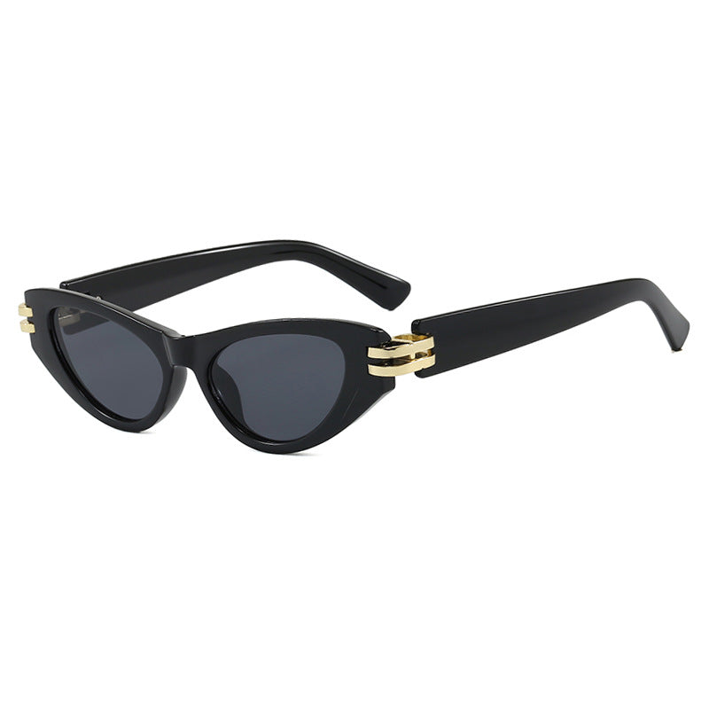 Damen Cat-Eye Sonnenbrille mit luxuriösen Akzenten Karnz