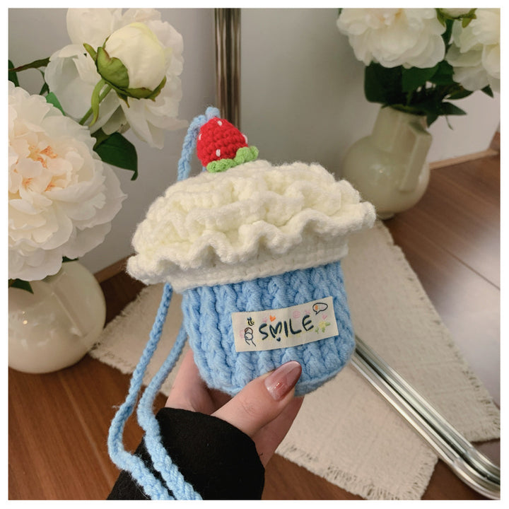 Süßer gehäkelter Cupcake-Plüschspielzeug