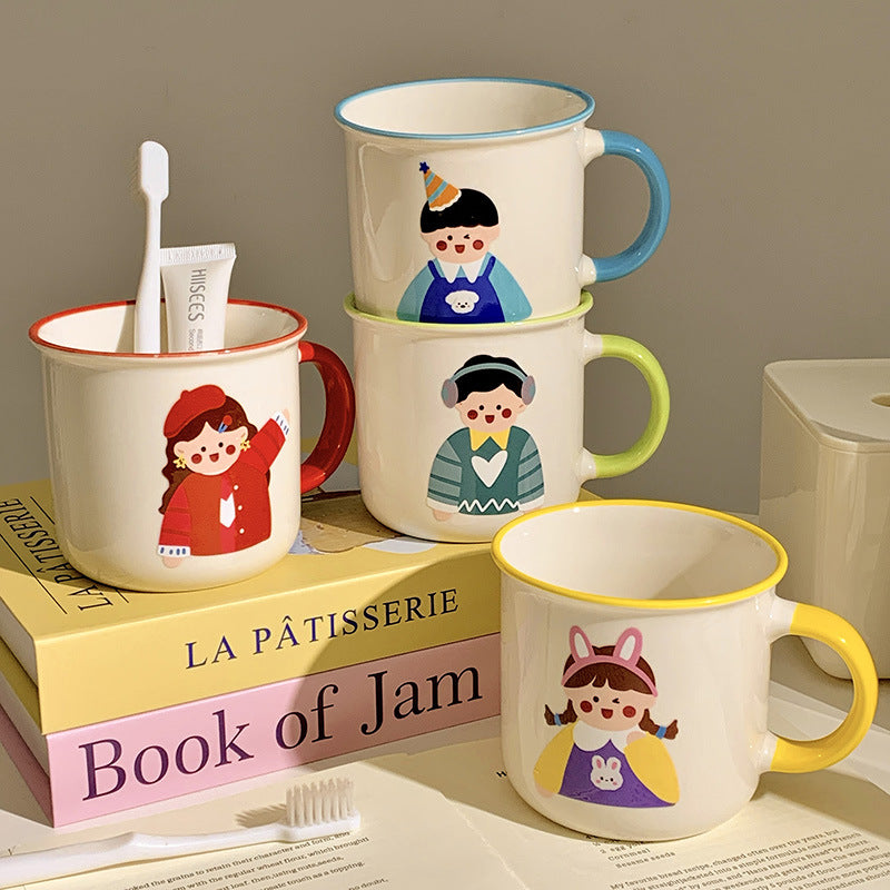 Keramiktasse mit Verspieltem Illustrationsdesign Karnz