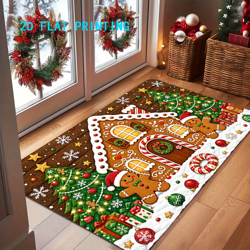 Festliche Weihnachtsmann-Themen-Türmatte