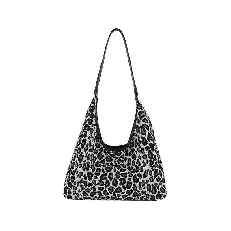 Stylische Leopardenmuster-Hobo-Tasche Karnz