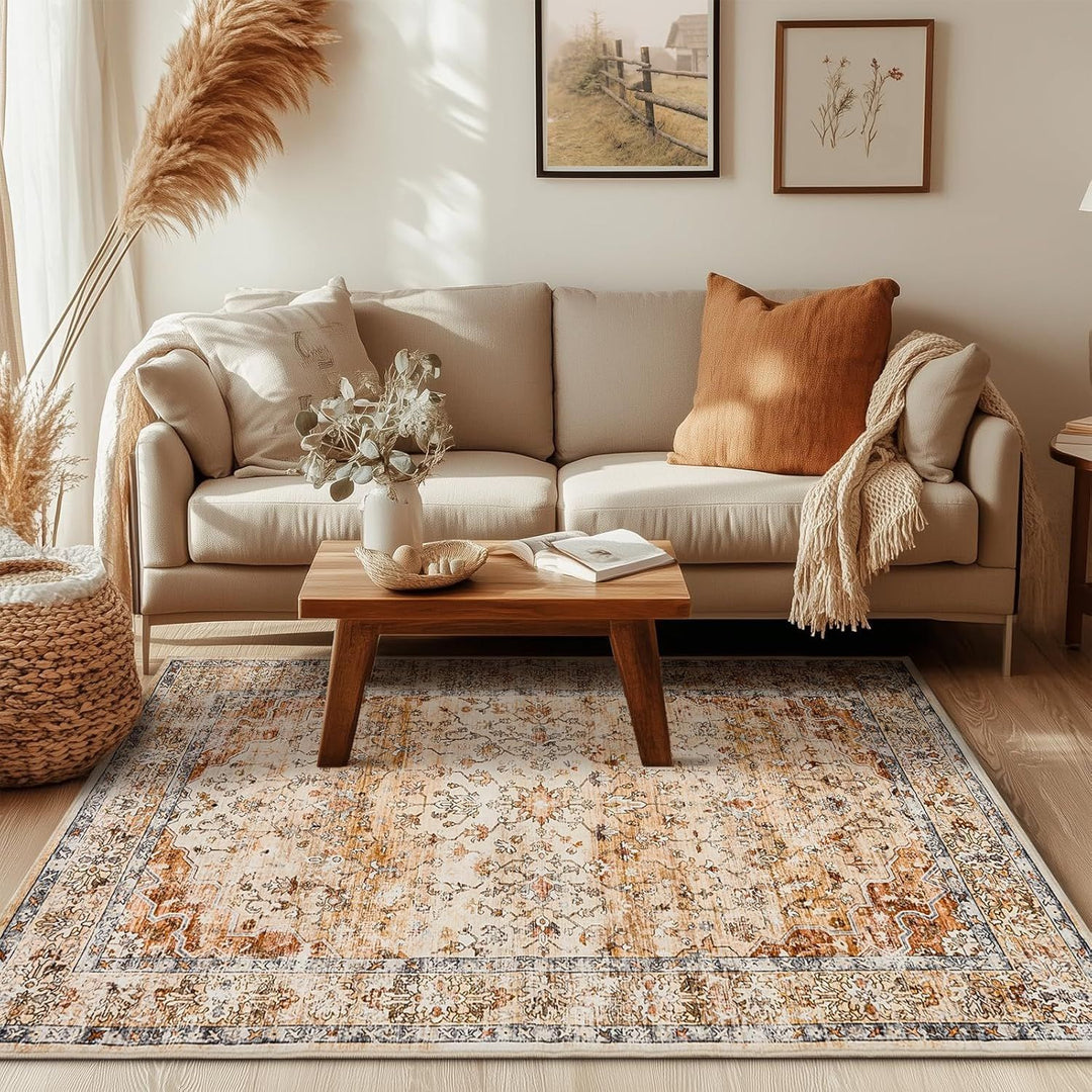 Vintage Blumendesign Teppich