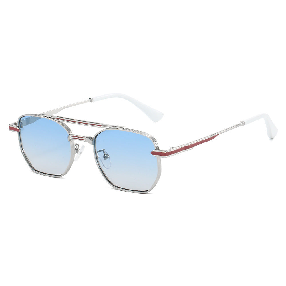 Damen stylische Sonnenbrille mit luxuriösem geometrischem Rahmen und UV-Schutz Karnz