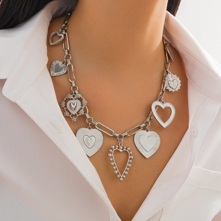 Karnz | Chunky Herz Charm Halskette