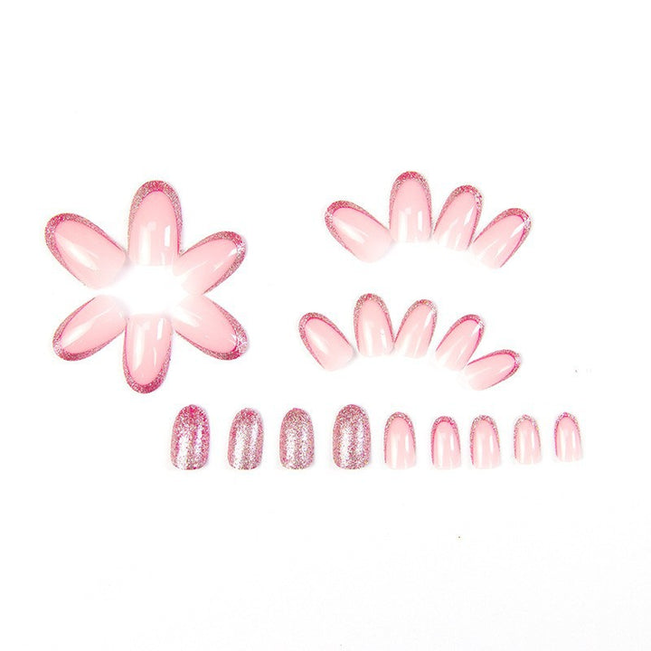 Kunstvolle Nagelset mit 3D-Blumen- und Schleifendetails Karnz