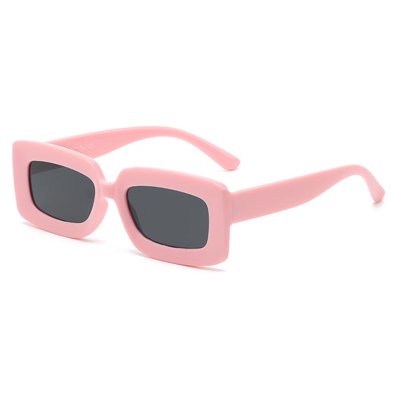 Damen trendige quadratische Sonnenbrille mit elegantem Kunststoffrahmen Karnz