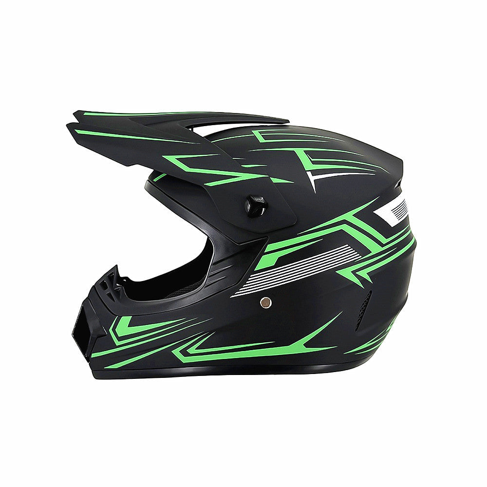 Vollgesicht-Motocross-Helm mit verlängertem Visier und verstärktem Kinnschutz Karnz