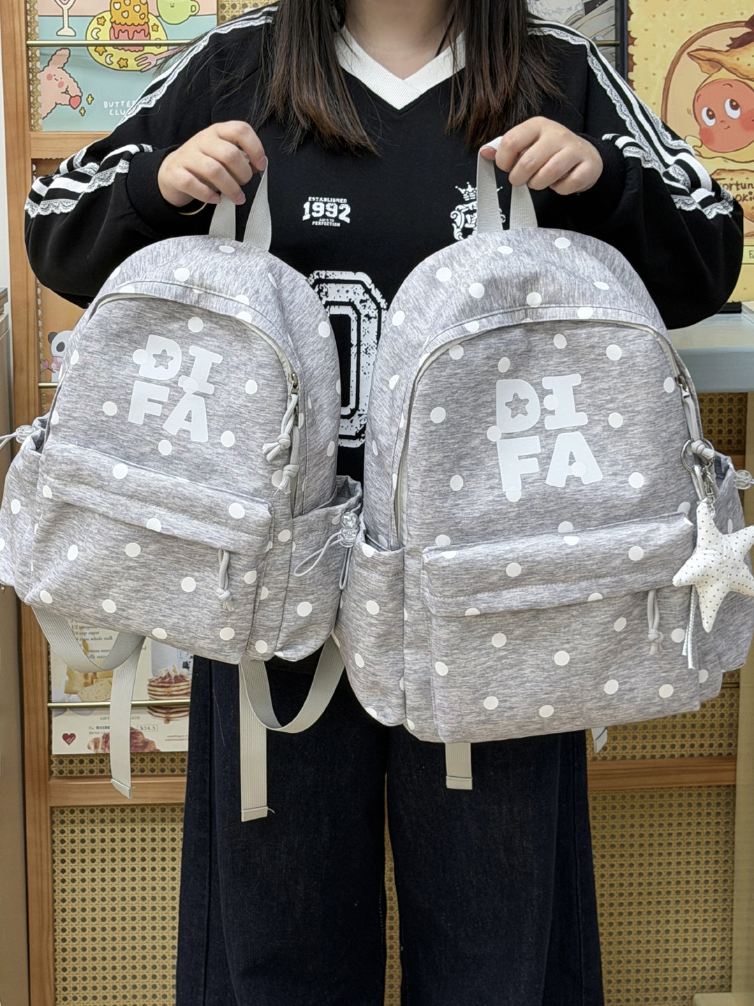 Polka Dot Freizeit Rucksack