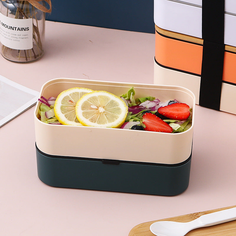 Dual-Tiered Bambus Top Lunchbox