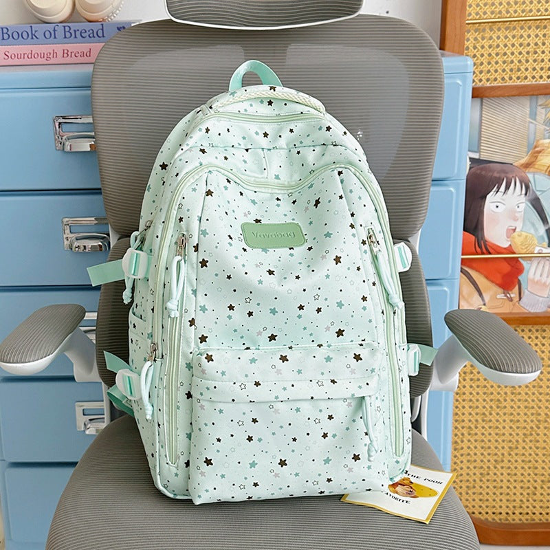 Stern-Druck Multi-Taschen Rucksack Karnz